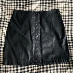 Vegan Leather Skirt - **worn once**
